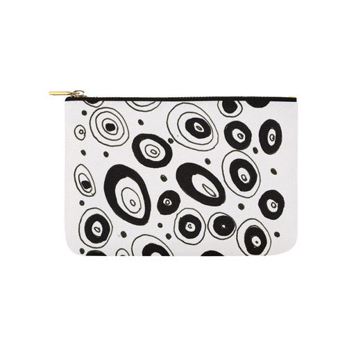 Luxury designers bag : black and white Circles edition 60s / ladies Original fashion Carry-All Pouch 9.5''x6''