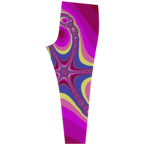 Fractal in pink Cassandra Women's Leggings (Model L01)