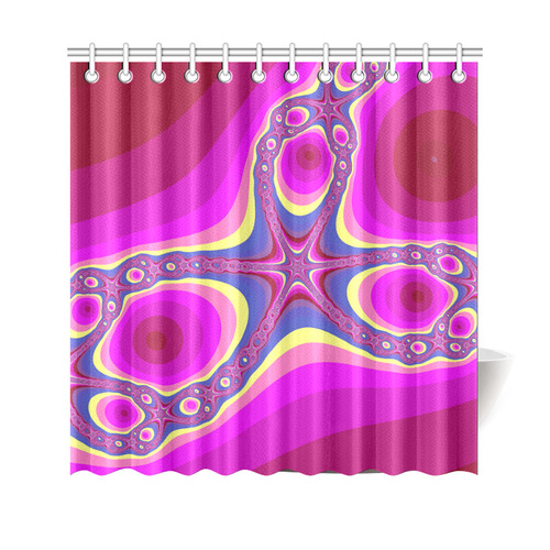 Fractal in pink Shower Curtain 69"x70"