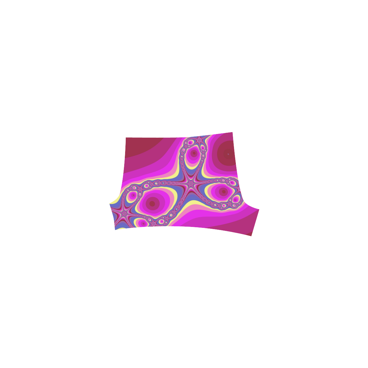 Fractal in pink Briseis Skinny Shorts (Model L04)