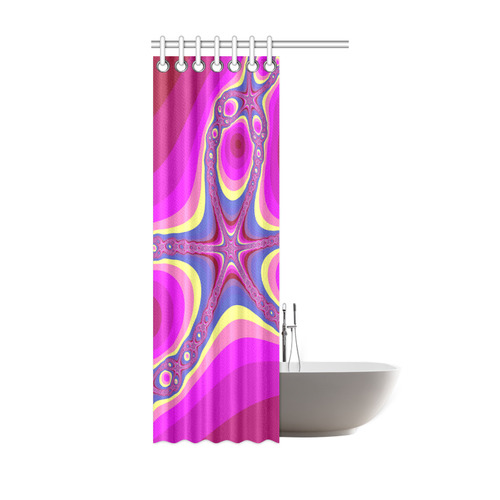 Fractal in pink Shower Curtain 36"x72"