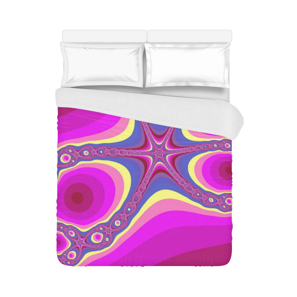 Fractal in pink Duvet Cover 86"x70" ( All-over-print)