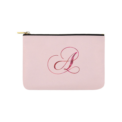 Letter A Pink Red - Jera Nour Carry-All Pouch 9.5''x6''