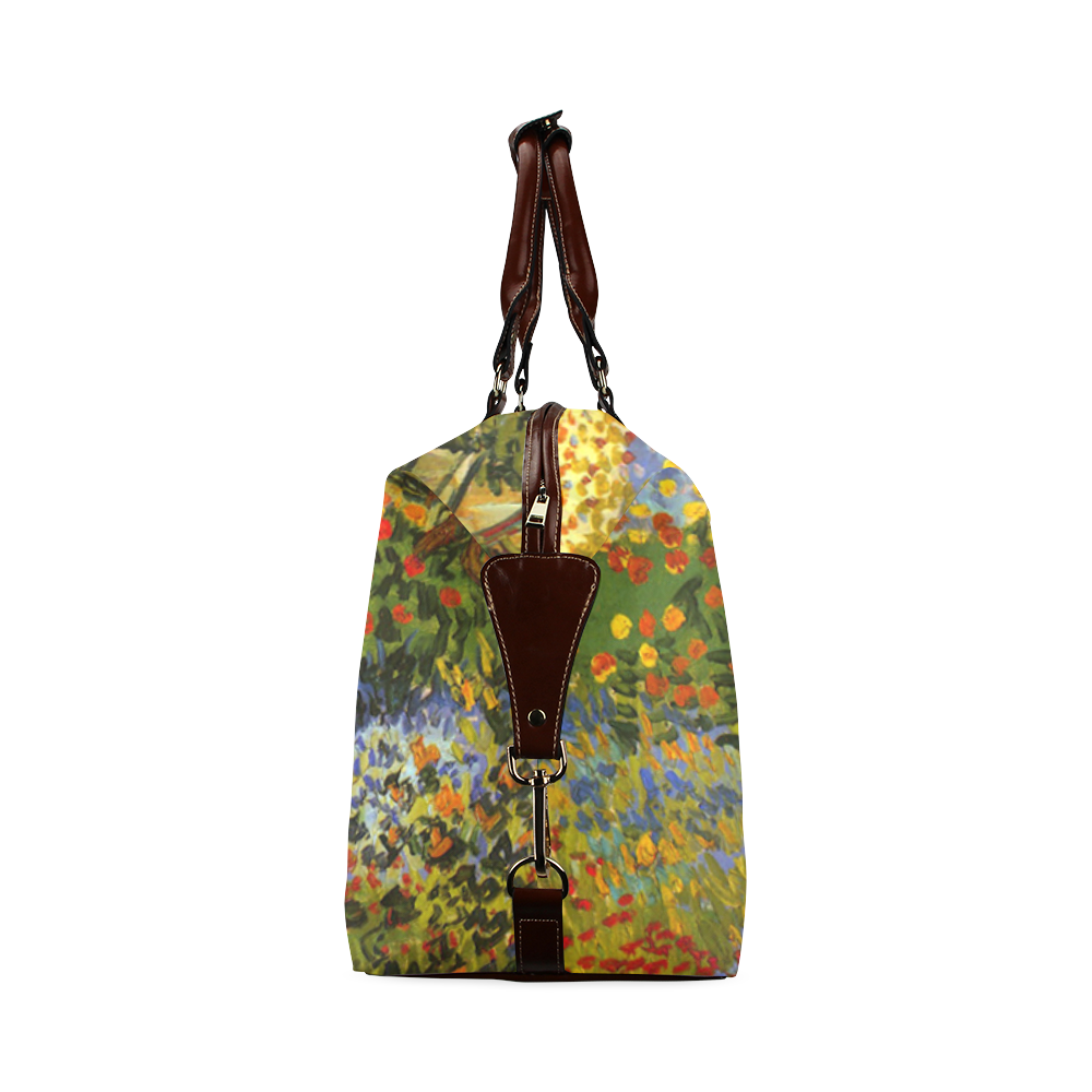 Van Gogh Flowering Garden Floral Art Classic Travel Bag (Model 1643) Remake