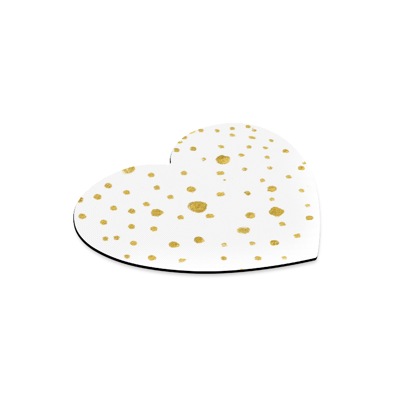 Luxury heart-shaped Gift mousepad : white and gold Sweet edition Heart-shaped Mousepad