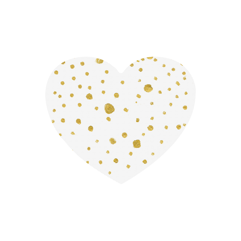 Luxury heart-shaped Gift mousepad : white and gold Sweet edition Heart-shaped Mousepad