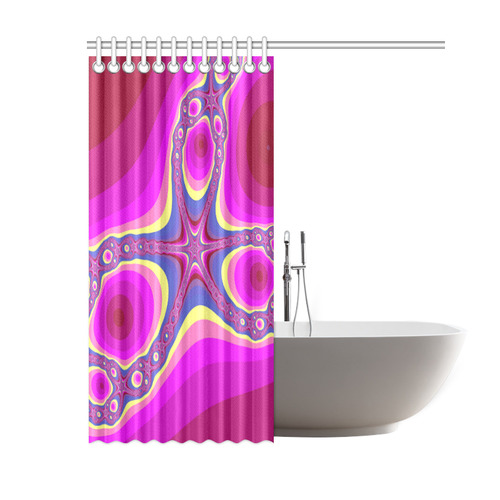 Fractal in pink Shower Curtain 60"x72"