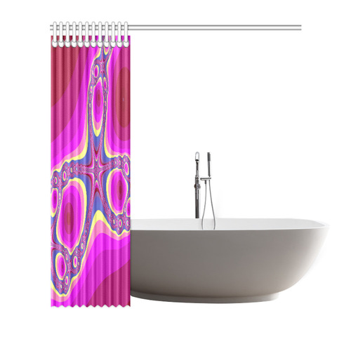 Fractal in pink Shower Curtain 72"x72"