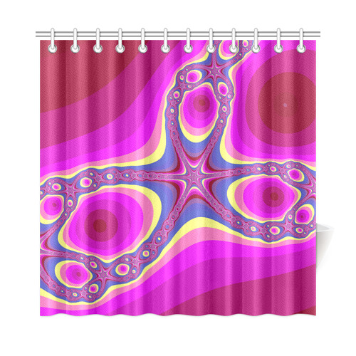 Fractal in pink Shower Curtain 72"x72"