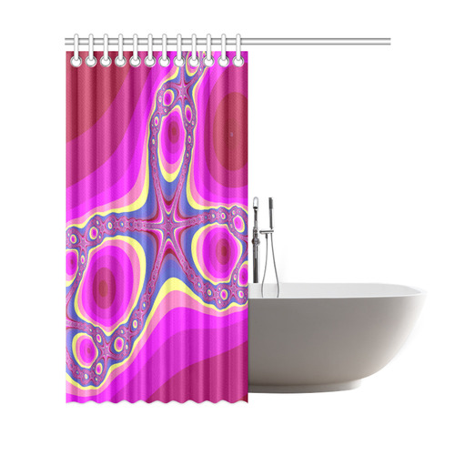 Fractal in pink Shower Curtain 69"x72"