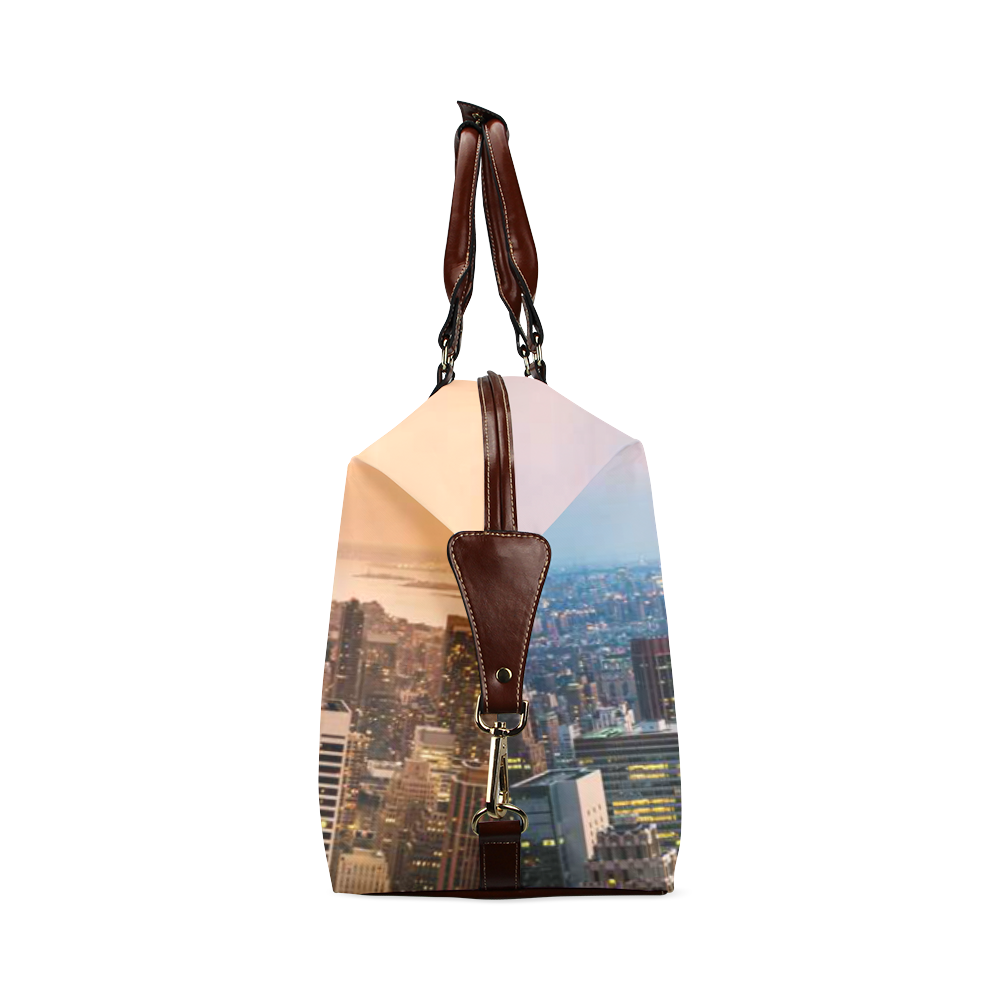 New York City Skyline with Urban Skyscrapers at Sunset Classic Travel Bag (Model 1643) Remake