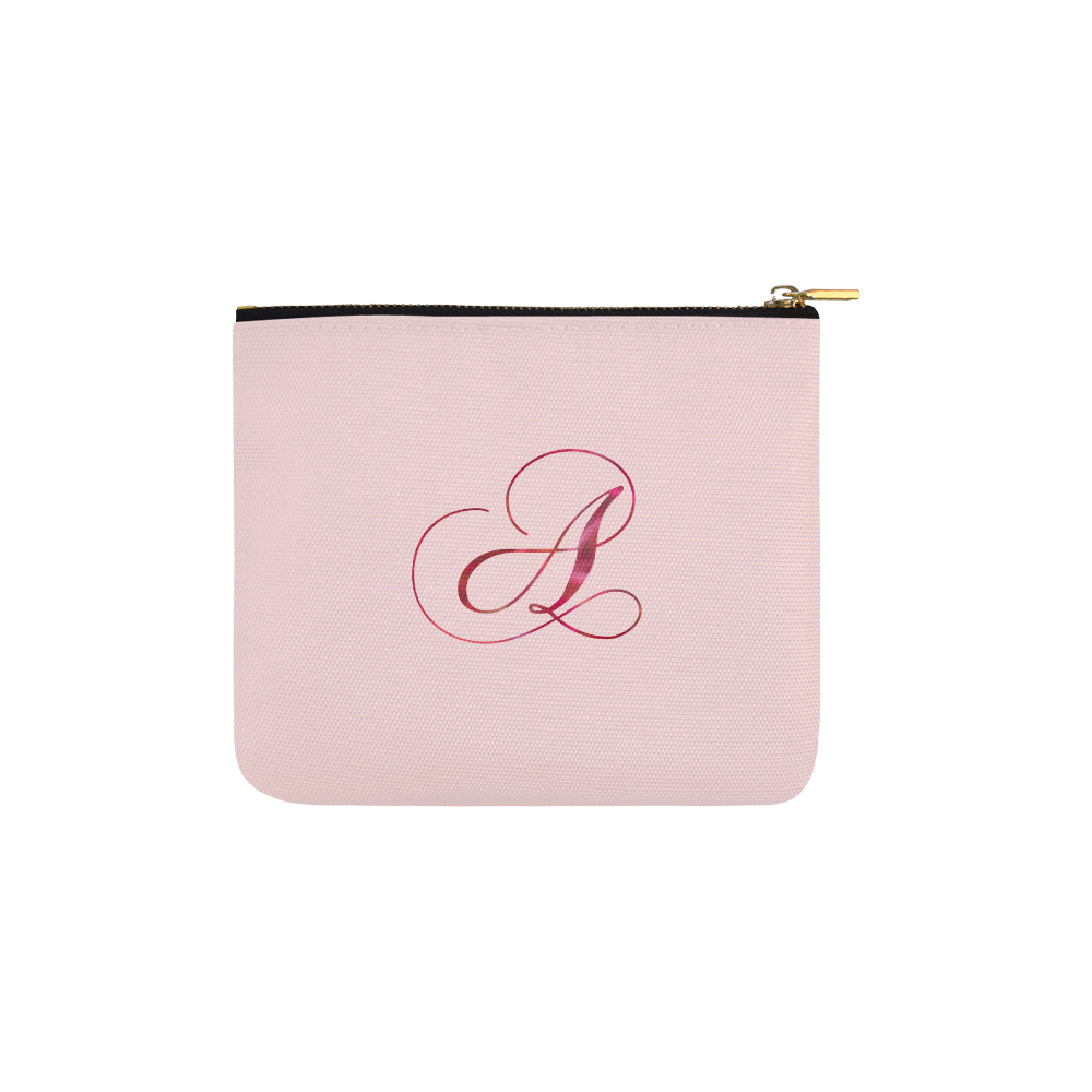 Letter A Pink Red - Jera Nour Carry-All Pouch 6''x5''