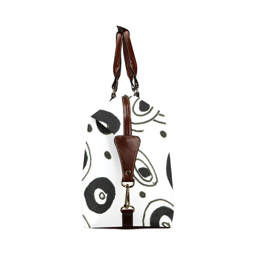 New art in Shop : Luxury designers travel bag. Black and white Classic Travel Bag (Model 1643) Remake