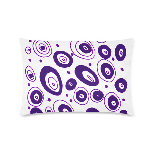 New in shop : Vintage art pillow with Discs. Purple and white Edition 2016 Custom Rectangle Pillow Case 16"x24" (one side)