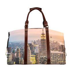 New York City Skyline with Urban Skyscrapers at Sunset Classic Travel Bag (Model 1643) Remake