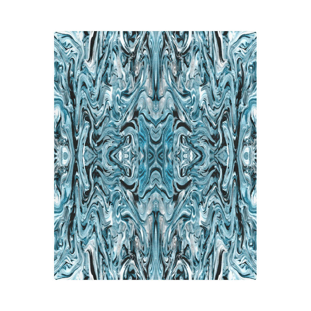 Beautiful Blue Marbling Art Folklore Duvet Cover 86"x70" ( All-over-print)