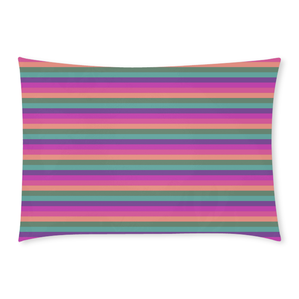Bright Pink Stripes Custom Rectangle Pillow Case 20x30 (One Side)