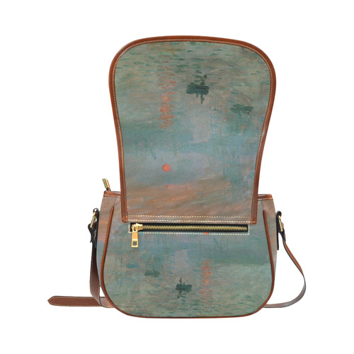 Claude Monet Impression Sunrise Soleil Levant Saddle Bag/Small (Model 1649) Full Customization