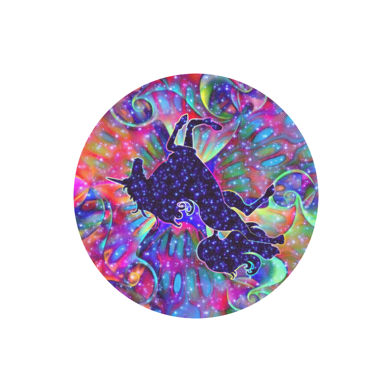 UNICORN OF THE UNIVERSE multicolored Round Mousepad