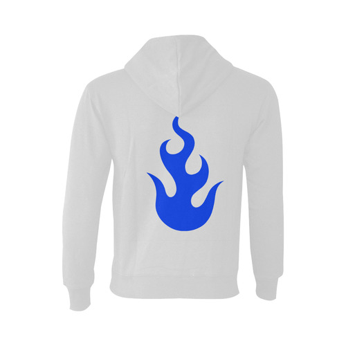 blue flames Oceanus Hoodie Sweatshirt (NEW) (Model H03)