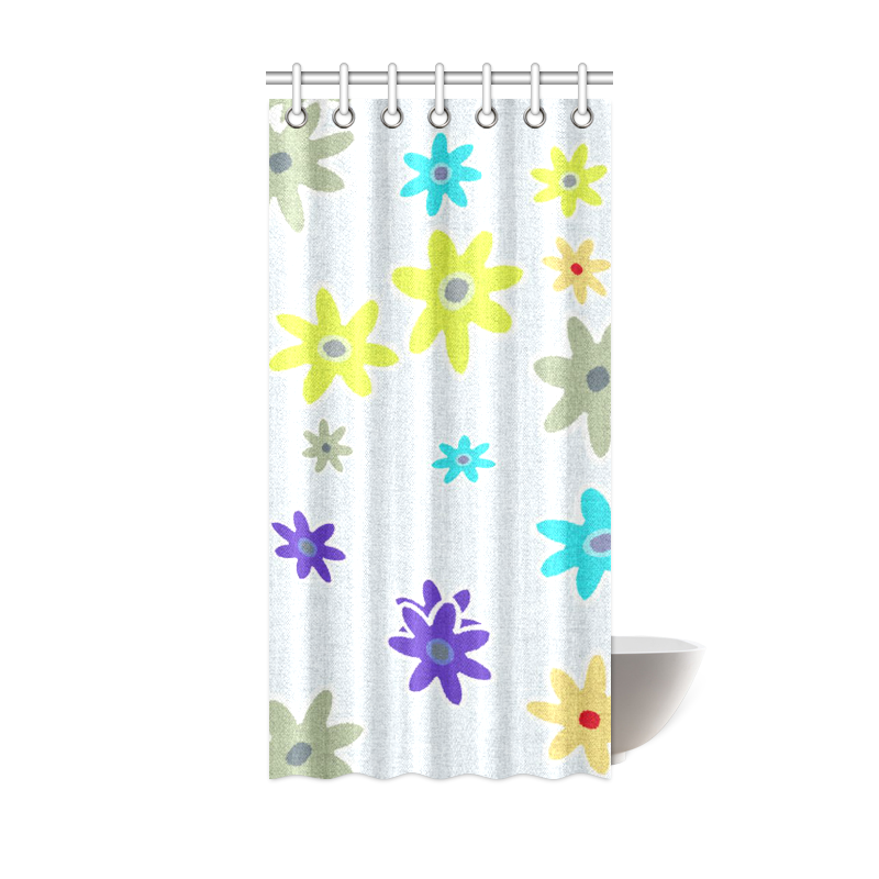 Floral Fabric 1B Shower Curtain 36"x72"