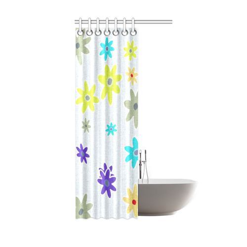 Floral Fabric 1B Shower Curtain 36"x72"
