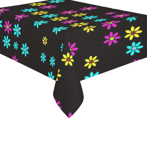 Floral Fabric 2B Cotton Linen Tablecloth 60"x 84"