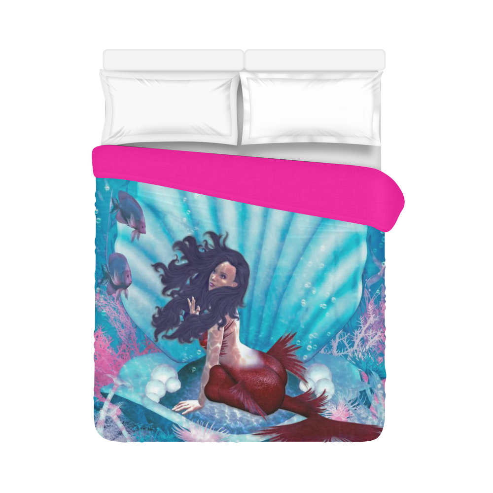 mermaid in a shell Duvet Cover 86"x70" ( All-over-print)