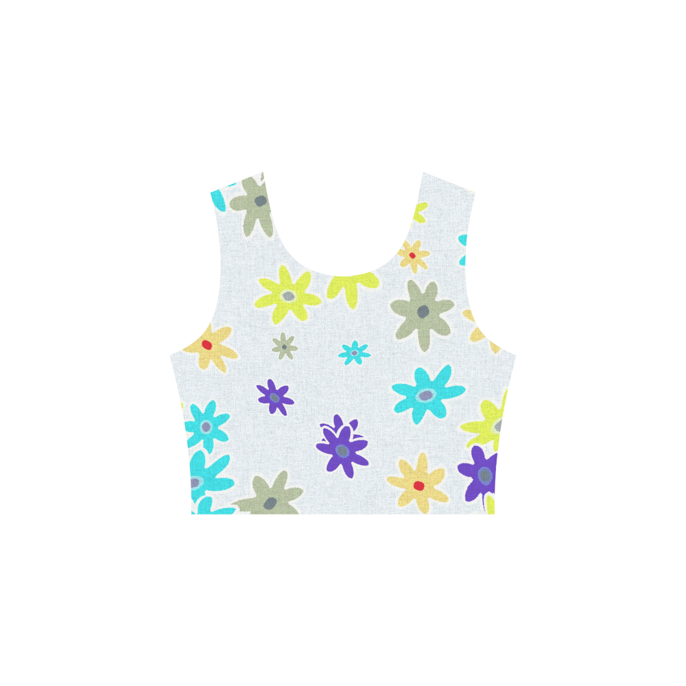 Floral Fabric 1B Sleeveless Ice Skater Dress (D19)