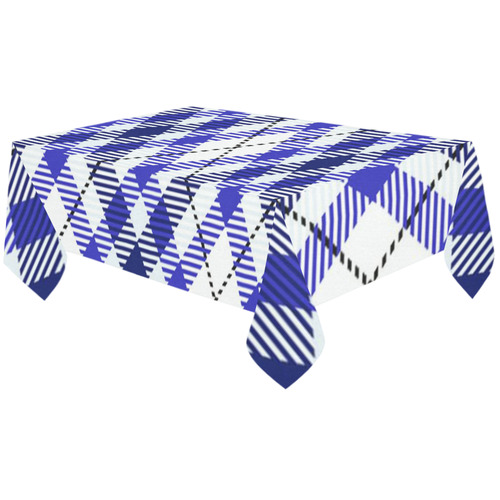 cozy and pleasant Plaid 1E Cotton Linen Tablecloth 60"x120"