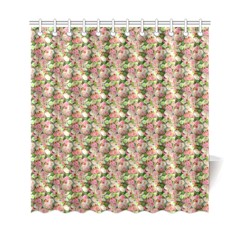 Pink_Flowers_20160802 Shower Curtain 69"x72"