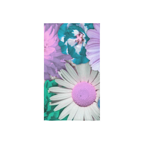 lovely flowers turquoise Custom Towel 16"x28"