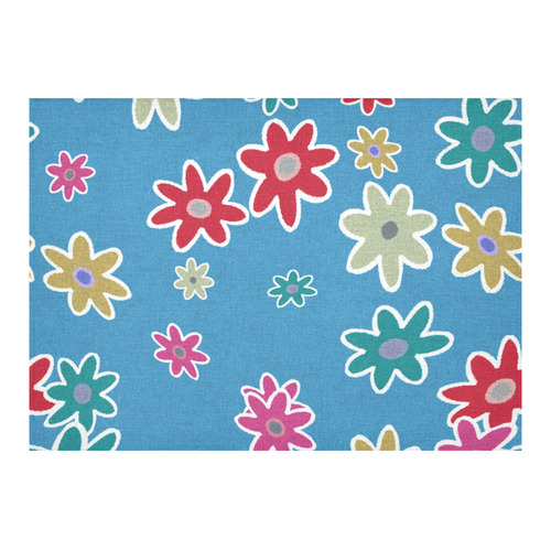 Floral Fabric 1A Cotton Linen Tablecloth 60"x 84"