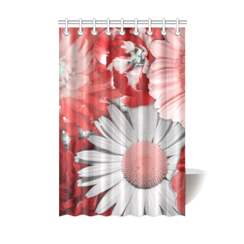 lovely flowers red Shower Curtain 48"x72"