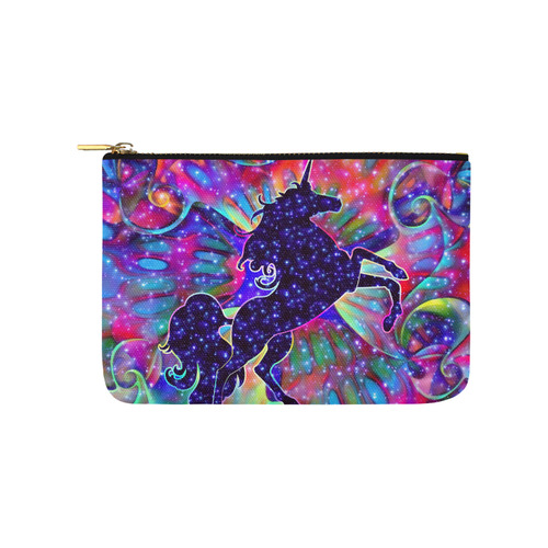 UNICORN OF THE UNIVERSE multicolored Carry-All Pouch 9.5''x6''