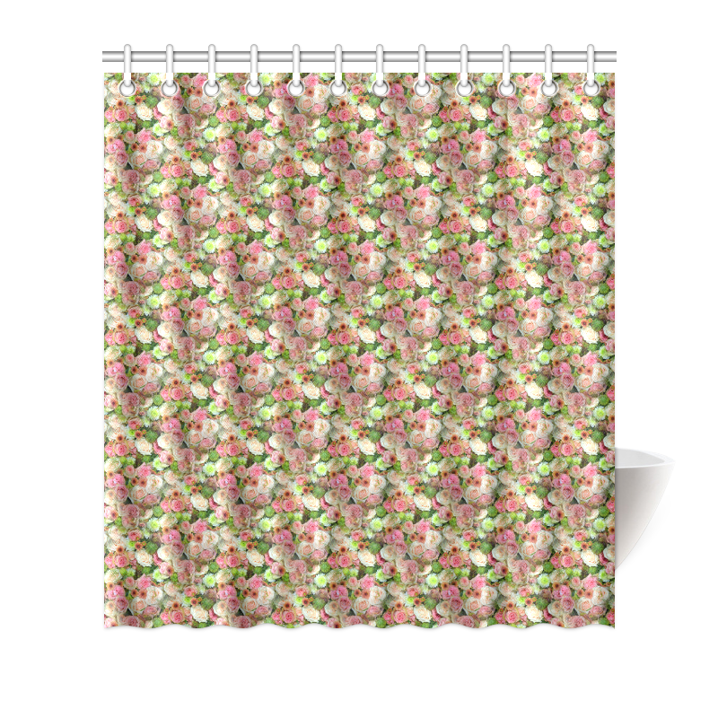 Pink_Flowers_20160802 Shower Curtain 66"x72"