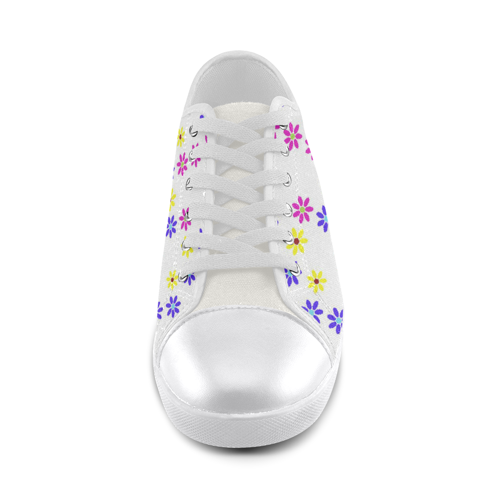 Floral Fabric 2A Canvas Shoes for Women/Large Size (Model 016)