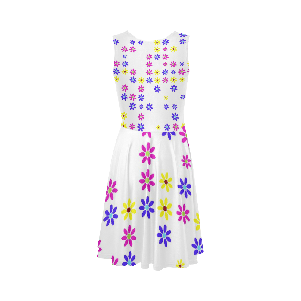 Floral Fabric 2A Sleeveless Ice Skater Dress (D19)
