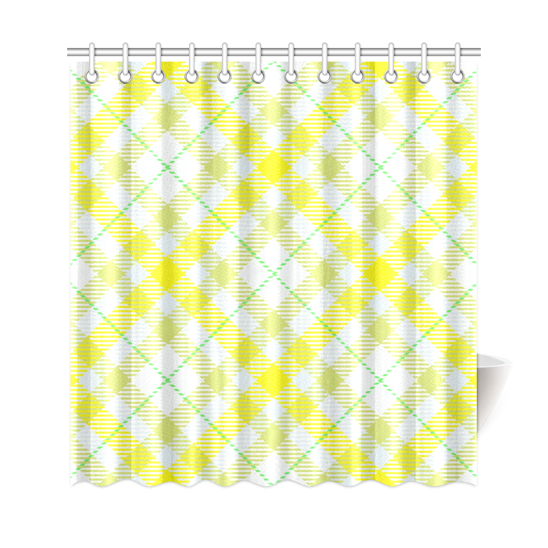 cozy and pleasant Plaid 1F Shower Curtain 69"x72"