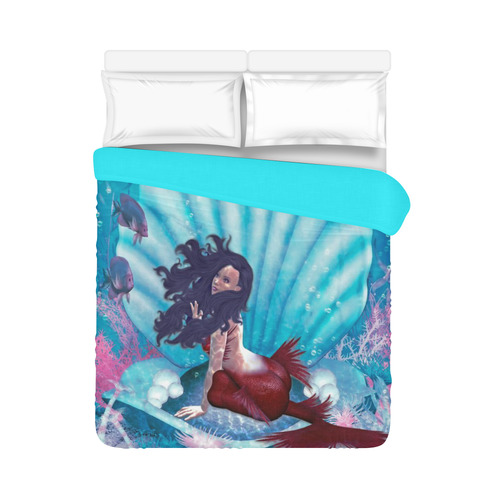 mermaid in a shell Duvet Cover 86"x70" ( All-over-print)