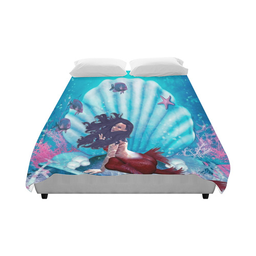 mermaid in a shell Duvet Cover 86"x70" ( All-over-print)