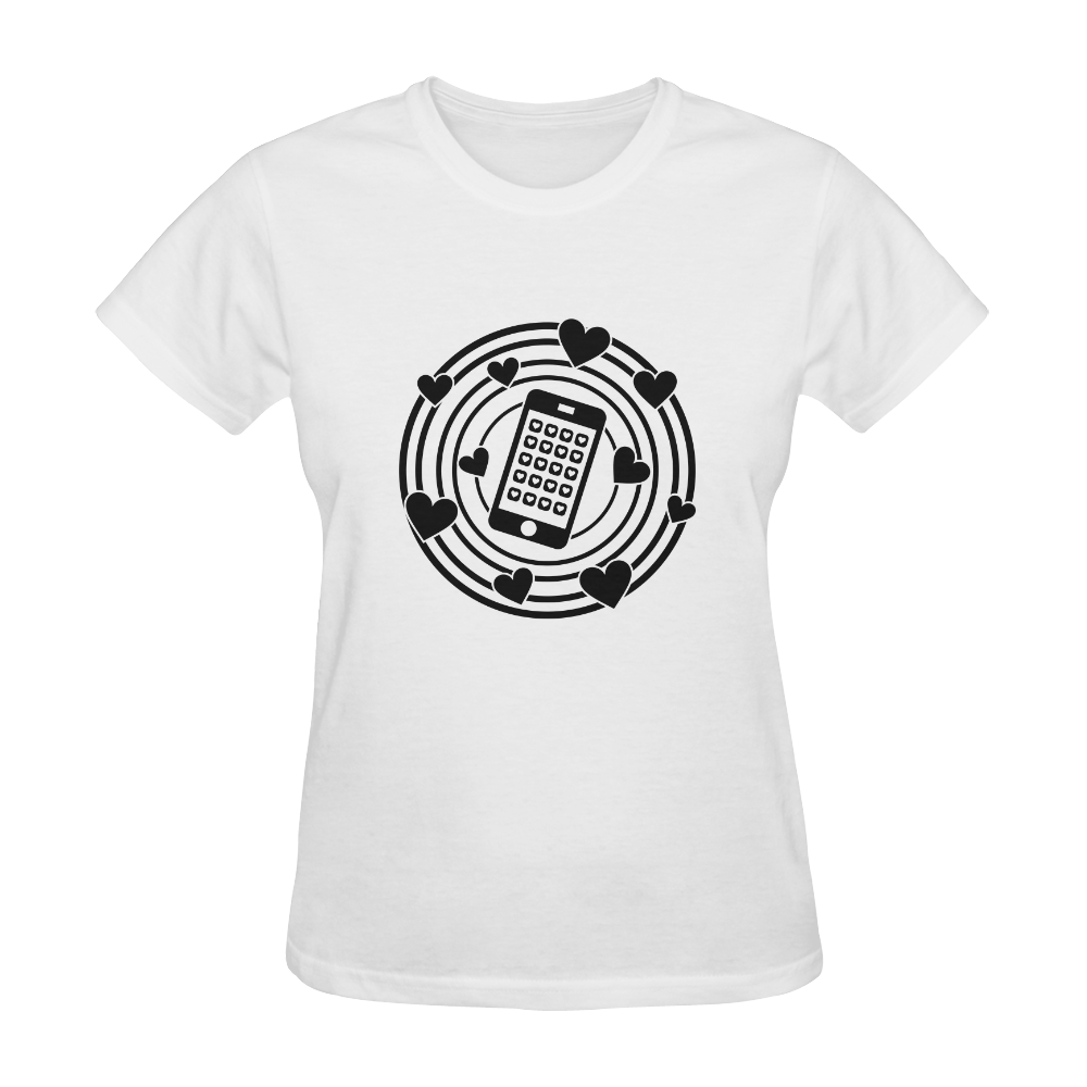 My Phone is the Centre of My Universe! Sunny Women's T-shirt (Model T05)