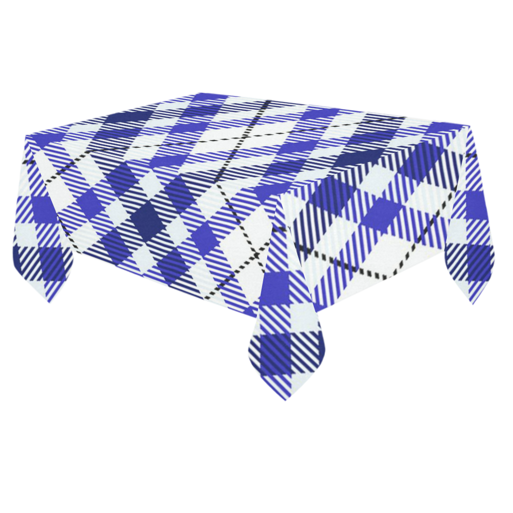 cozy and pleasant Plaid 1E Cotton Linen Tablecloth 60"x 84"