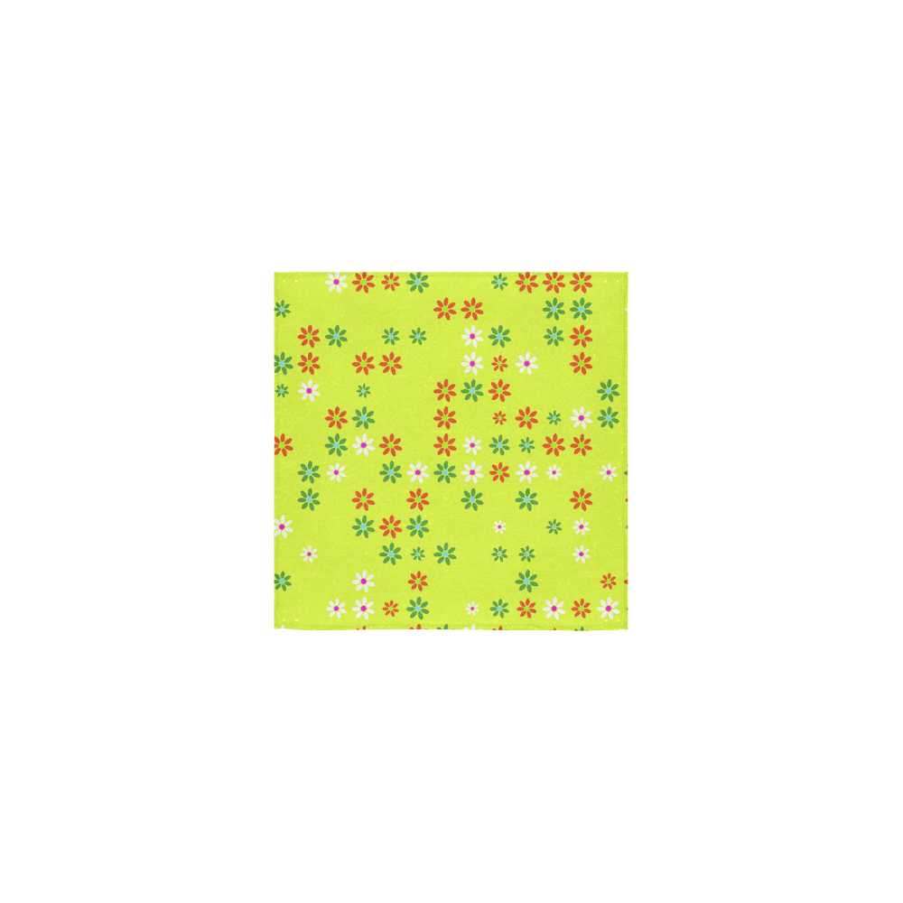 Floral Fabric 2C Square Towel 13“x13”