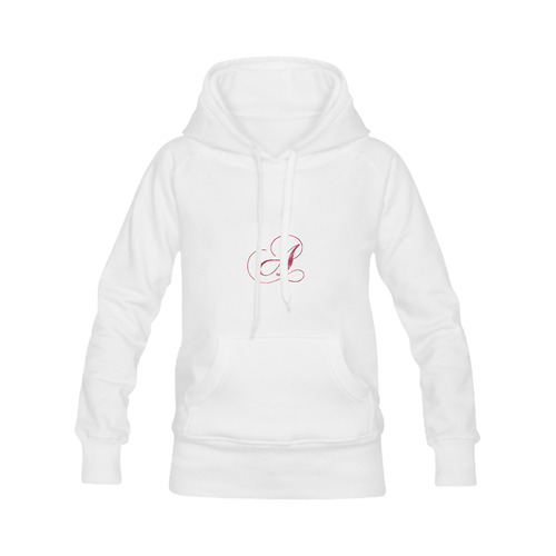 Letter A Pink Red - Jera Nour Men's Classic Hoodie (Remake) (Model H10)
