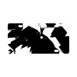 BW Glitch FG 02 Classic License Plate