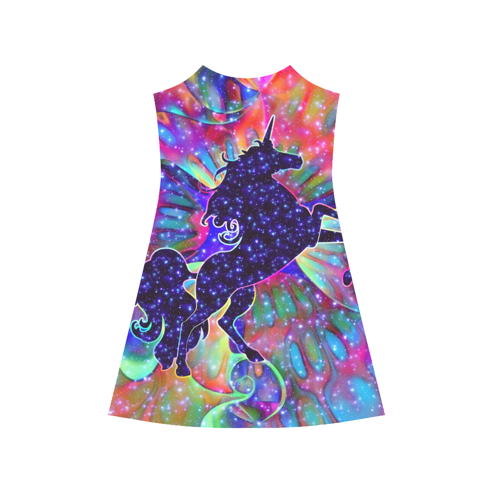 UNICORN OF THE UNIVERSE multicolored Alcestis Slip Dress (Model D05)