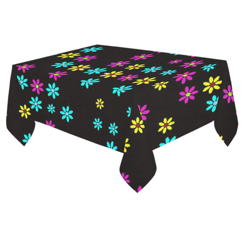 Floral Fabric 2B Cotton Linen Tablecloth 60"x 84"