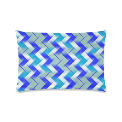 cozy and pleasant Plaid 1B Custom Rectangle Pillow Case 16"x24" (one side)