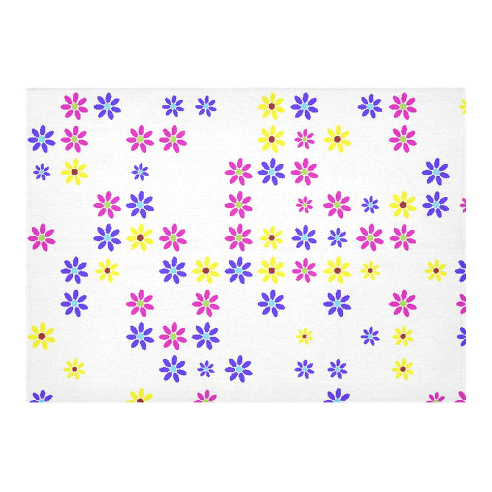 Floral Fabric 2A Cotton Linen Tablecloth 60"x 84"